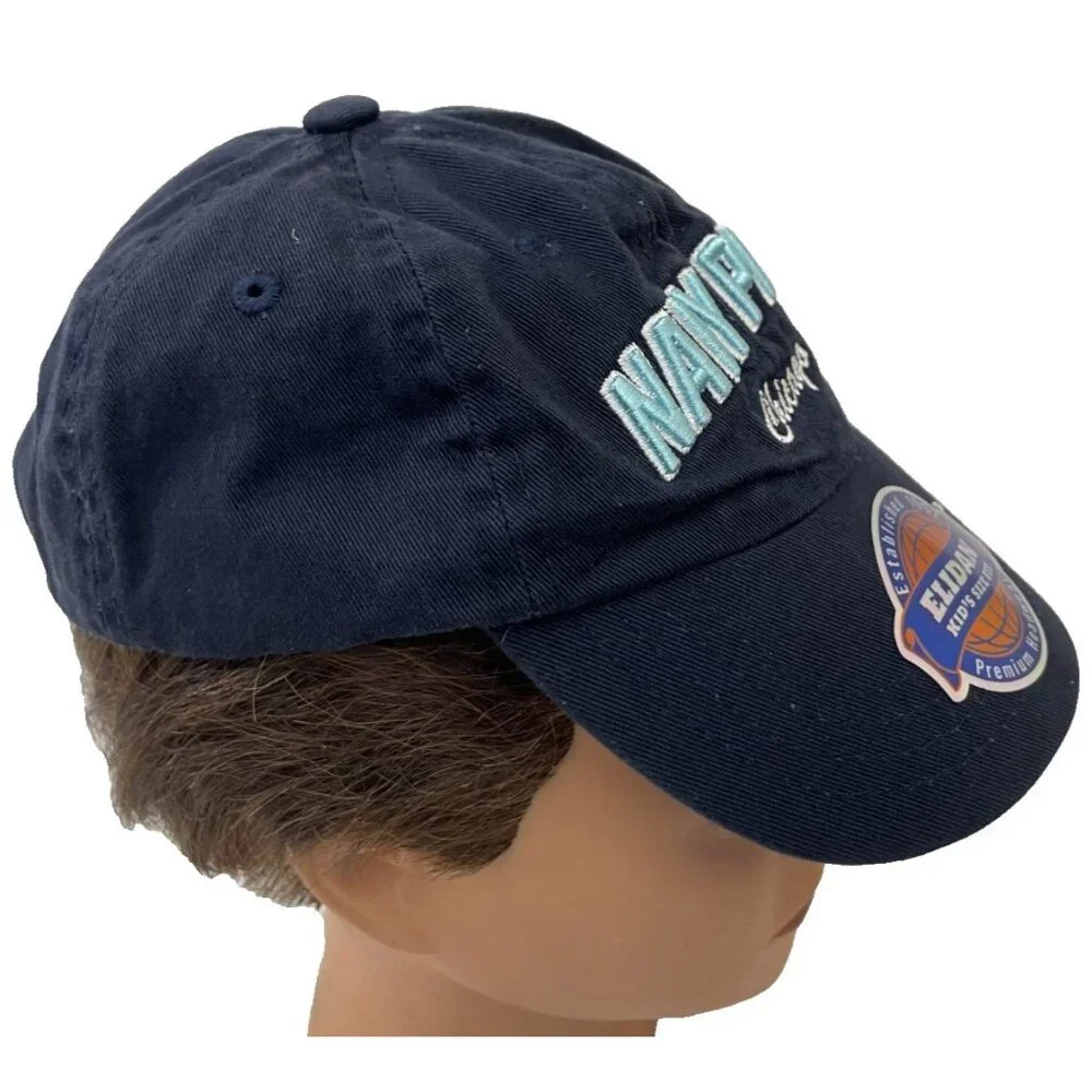 Navy Pier Chicago Embroidered Logo Hat Cap Elidan Kid's Size Fit Blue